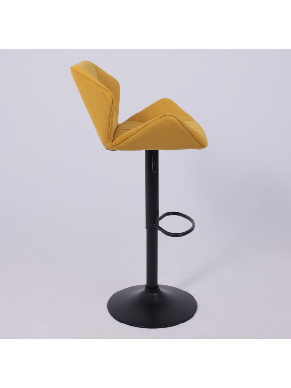 Стул AksHome Berlin GB горчичный/черный сбоку