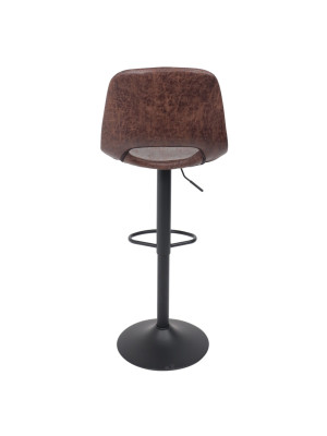 Стул AksHome Indiana коричневый/черный сзади