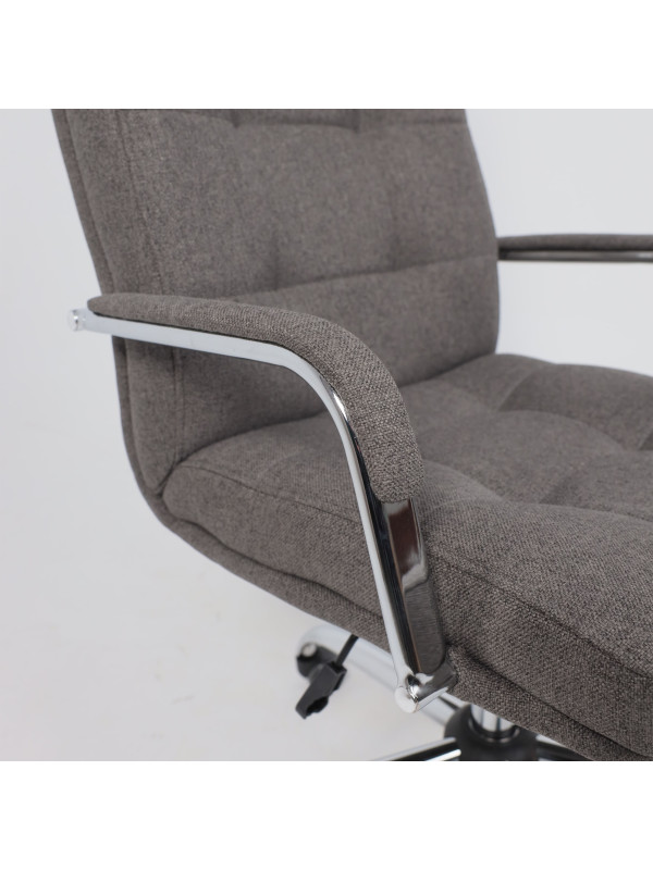 Кресло компьютерное AksHome Брест-1 серый мягкие подлокотники
