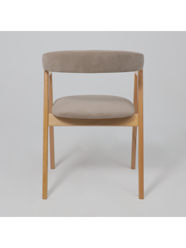 Стул ОРИМЭКС Лондон песочный/светлый бук сзади