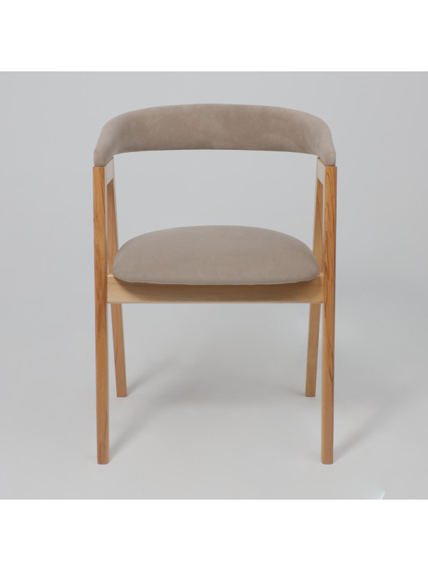 Стул ОРИМЭКС Лондон песочный/светлый бук спереди