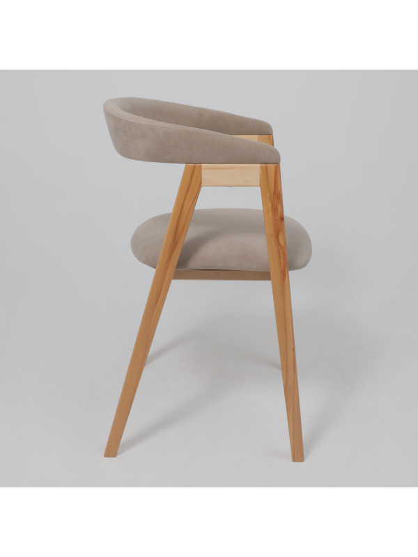 Стул ОРИМЭКС Лондон песочный/светлый бук сбоку