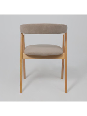 Стул ОРИМЭКС Лондон песочный/светлый бук сзади