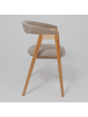 Стул ОРИМЭКС Лондон песочный/светлый бук сбоку