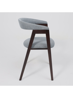 Стул ОРИМЭКС Лондон серый/темный бук сбоку