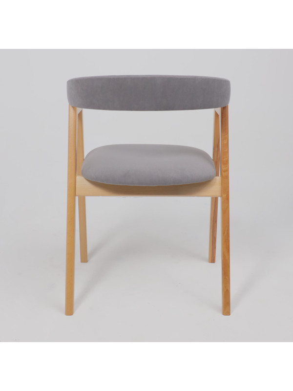 Стул ОРИМЭКС Лондон серый/светлый бук сзади