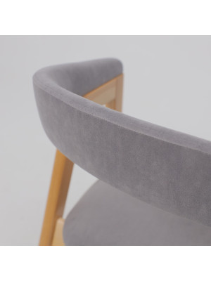 Стул ОРИМЭКС Лондон серый/светлый бук вблизи