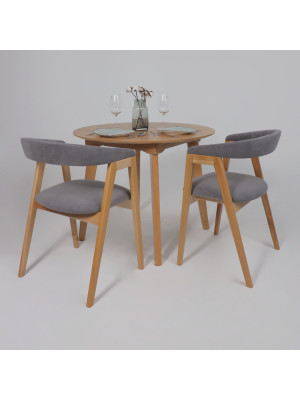 Стул ОРИМЭКС Лондон серый/светлый бук в интерьере