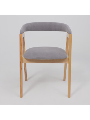 Стул ОРИМЭКС Лондон серый/светлый бук спереди