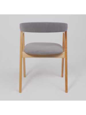 Стул ОРИМЭКС Лондон серый/светлый бук сзади