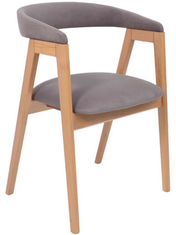 Стул ОРИМЭКС Лондон шоколадный велюр/светлый бук