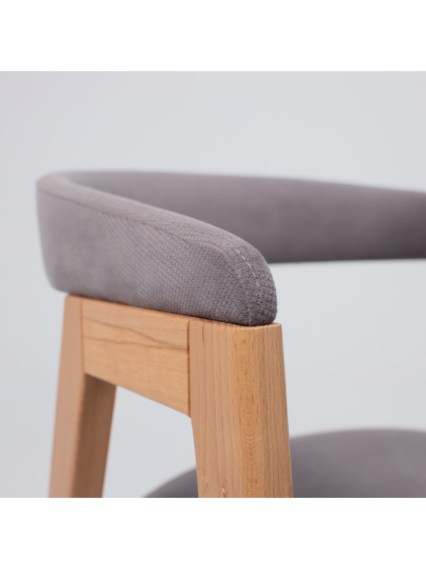 Стул ОРИМЭКС Лондон шоколадный велюр/светлый бук вблизи