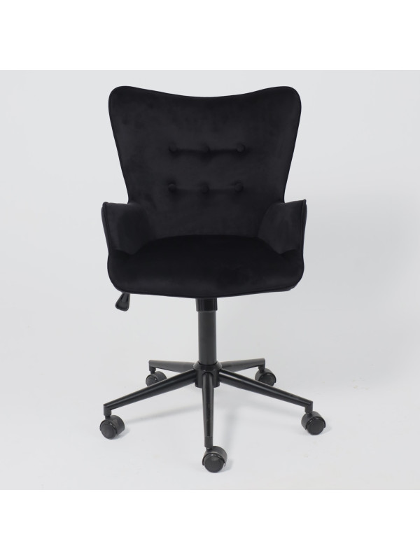 Кресло компьютерное AksHome Bella black черный спереди