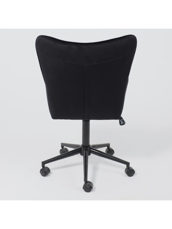 Кресло компьютерное AksHome Bella black черный сзади