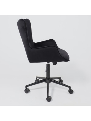 Кресло компьютерное AksHome Bella black черный сбоку