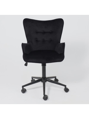 Кресло компьютерное AksHome Bella black черный спереди