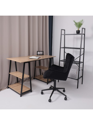 Кресло компьютерное AksHome Bella black черный в интерьере (1)