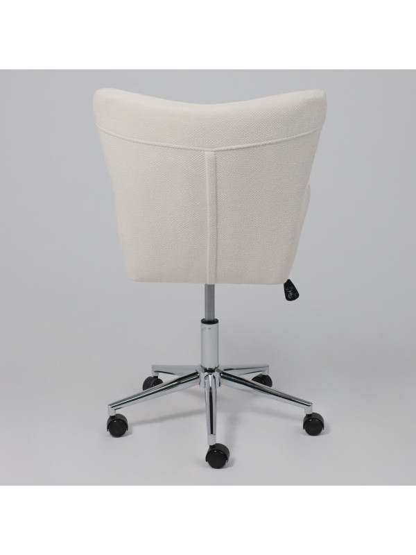 Кресло компьютерное AksHome Bella chrome белый сзади