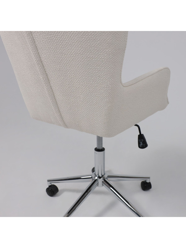 Кресло компьютерное AksHome Bella chrome белый вблизи