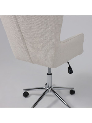 Кресло компьютерное AksHome Bella chrome белый вблизи