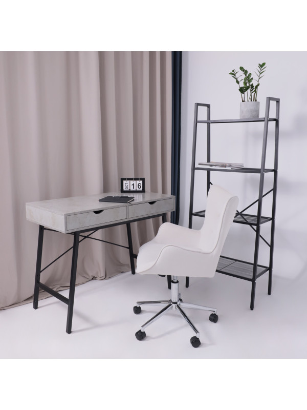 Кресло компьютерное AksHome Bella chrome белый антарктида в интерьере