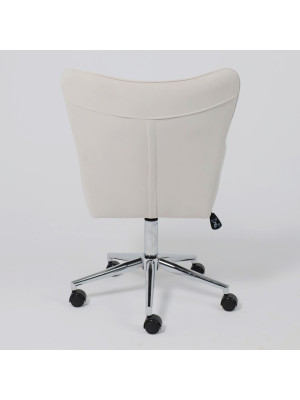 Кресло компьютерное AksHome Bella chrome белый антарктида сзади