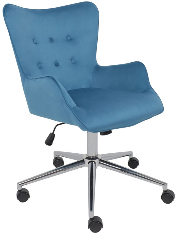 Кресло компьютерное AksHome Bella chrome голубой