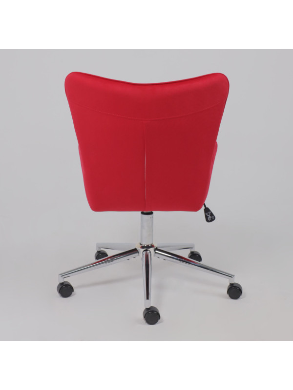 Кресло компьютерное AksHome Bella chrome фуксия сзади