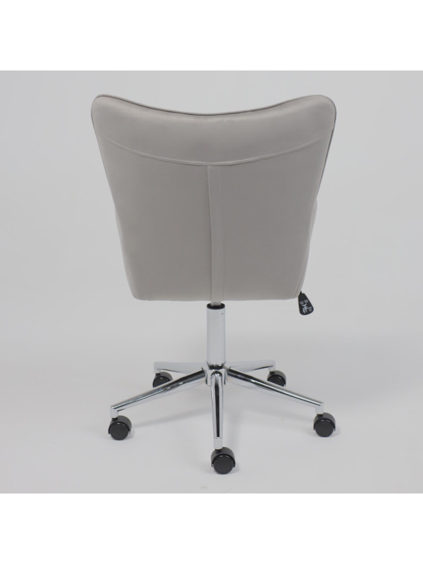 Кресло компьютерное AksHome Bella chrome серый сзади