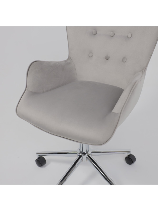 Кресло компьютерное AksHome Bella chrome серый сверху