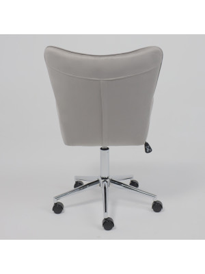 Кресло компьютерное AksHome Bella chrome серый сзади
