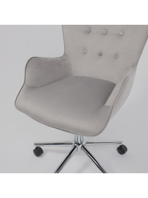 Кресло компьютерное AksHome Bella chrome серый сверху