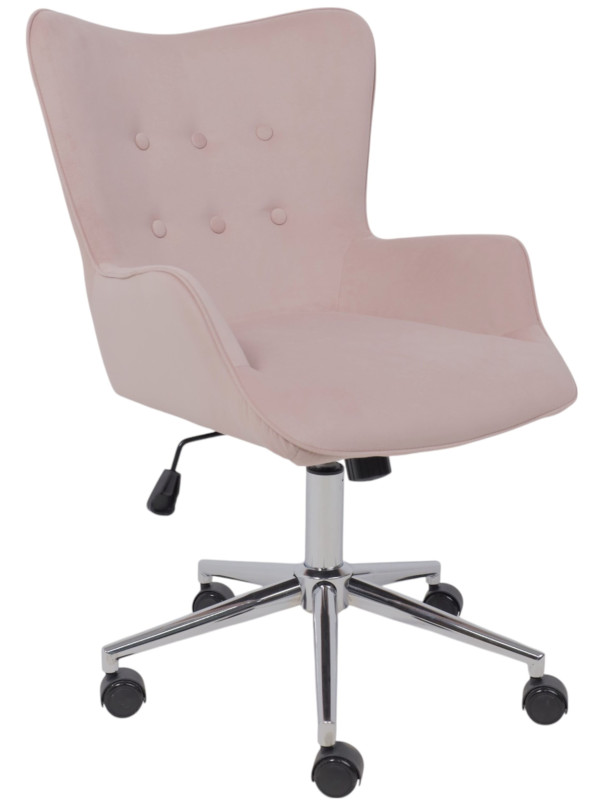 Кресло компьютерное AksHome Bella chrome пыльная роза