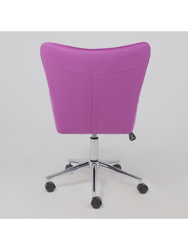 Кресло компьютерное AksHome Bella chrome фиолетовый сзади