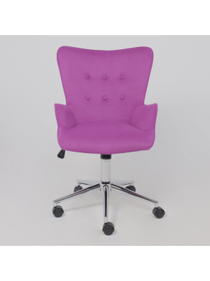 Кресло компьютерное AksHome Bella chrome фиолетовый спереди