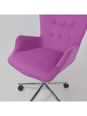 Кресло компьютерное AksHome Bella chrome фиолетовый сверху