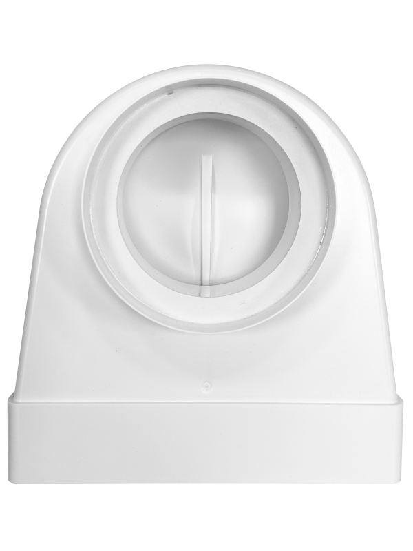 Вентиляционная решетка теневая HOMY AIR OPTIMA Круглый AO100W белая спереди (1)