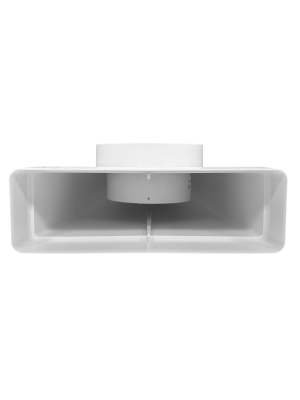 Вентиляционная решетка теневая HOMY AIR OPTIMA Круглый AO125WS белая с вентилятором снизу