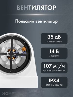 Вытяжной вентилятор 100 теневая решетка 150 адаптер AO150WS вентилятор