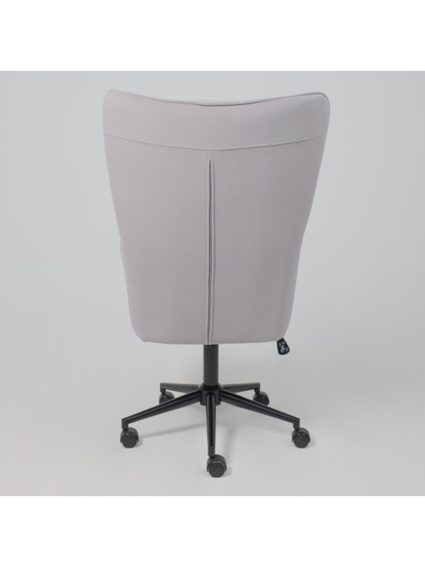 Кресло компьютерное AksHome Bella XL black светло-серый сзади