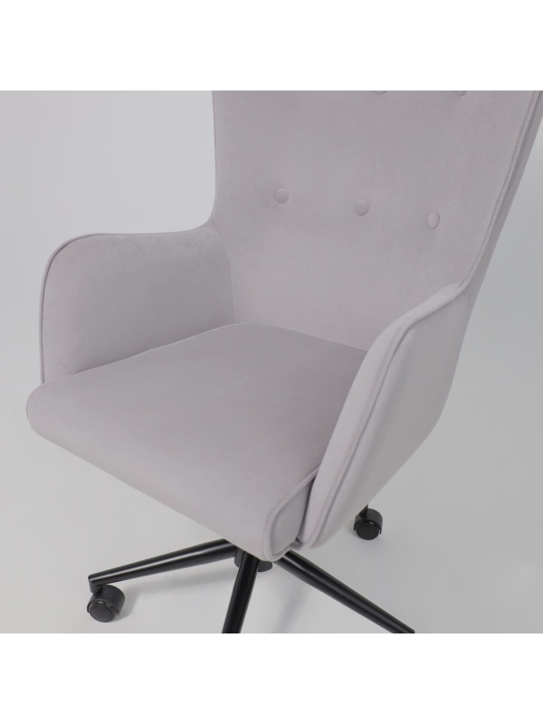 Кресло компьютерное AksHome Bella XL black светло-серый свеохук