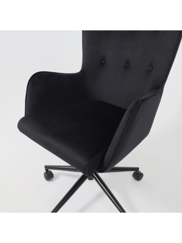 Кресло компьютерное AksHome Bella XL black черный сверху