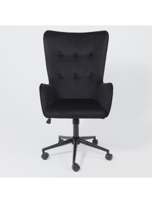 Кресло компьютерное AksHome Bella XL black черный спереди