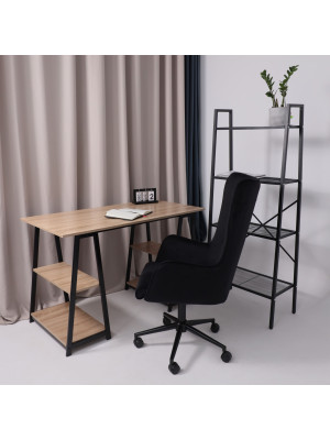 Кресло компьютерное AksHome Bella XL black черный в интерьере