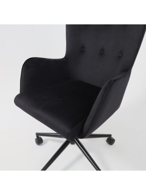 Кресло компьютерное AksHome Bella XL black черный сверху