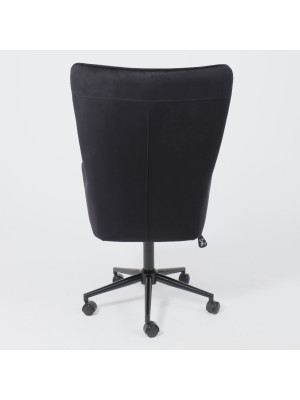 Кресло компьютерное AksHome Bella XL black черный сзади