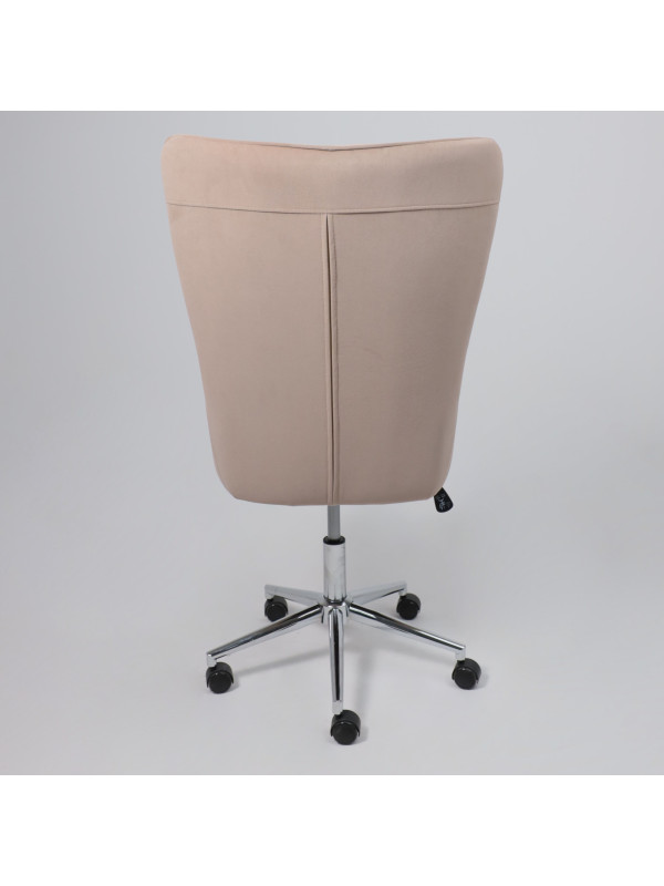 Кресло компьютерное AksHome Bella XL chrome пудровый сзади