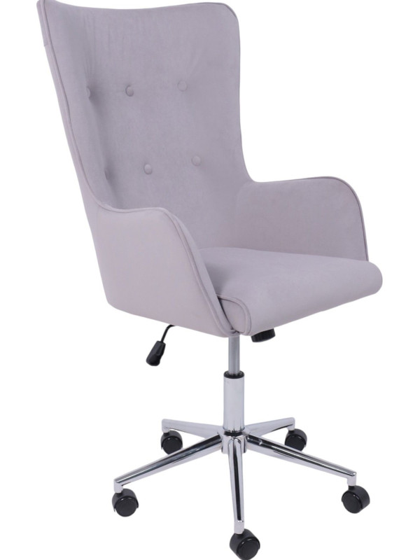 Кресло компьютерное AksHome Bella XL chrome светло-серый