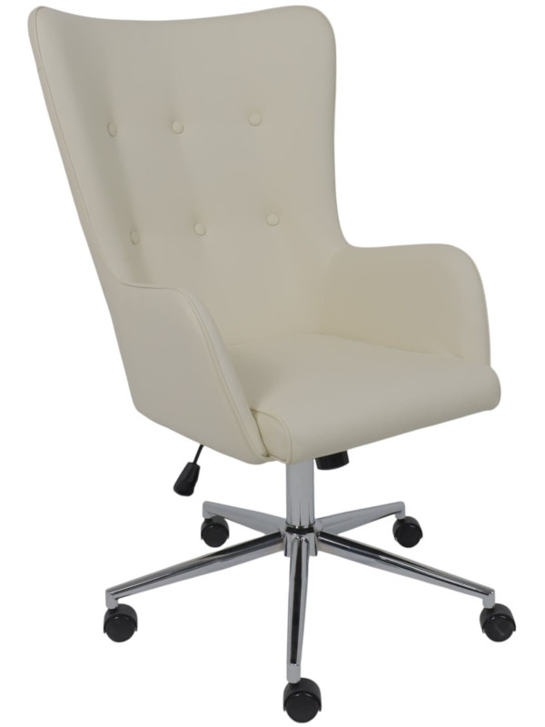 Кресло компьютерное AksHome Bella XL chrome крем