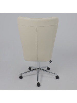 Кресло компьютерное AksHome Bella XL chrome крем сзади
